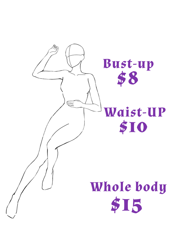 Price lis here are the pricelist of the anime style art: